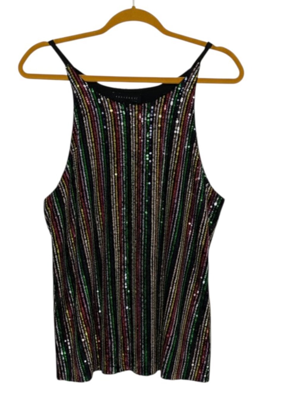 Sanctuary Sequin Blouse Top Shirt Metallic Multicolor L - Picture 5 of 10